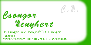 csongor menyhert business card